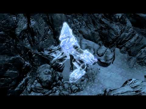 Funny Skyrim Bug, Cliffdiving Courtesy of the Greybeards
