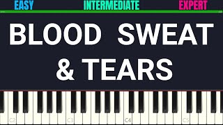 BTS - Blood Sweat & Tears | 3-LEVELS Piano Tutorial