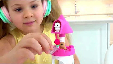 Diana and Roma play with Barbie Toys from Barbie P...