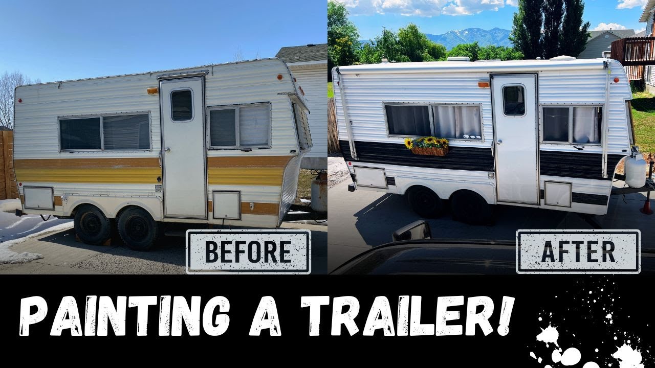 painting travel trailer