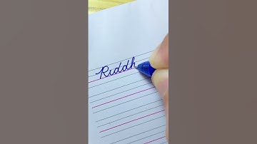 How to write “Riddhima” in English Cursive writing | Handwriting | Calligraphy | with Pen | i Write