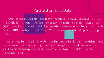 BAB 2 BASIS DATA 1 Konsep dan Arsitektur SMBD