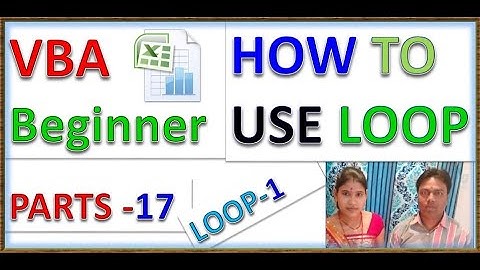 How to use loop vba excel | visual basic tutorial for beginners | loop | vba| excel |PARTS-17