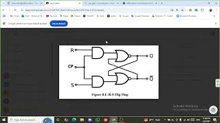 SR Flipflop circuit Diagram on Tinkercad (Lab 5)