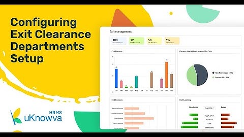 Configuring Exit Clearance Departments Setup #uknowvahrms #hrsolutions