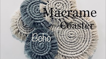 Macrame Boho Coaster, Diy, Creative - Makramee Untersetzer, Knüpftechnik, schneckenförmig,