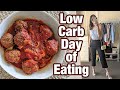 LOW CARB DIET What I Eat In A Day 2021 (Low Carb Spaghetti and Meatballs) #whatkaitate