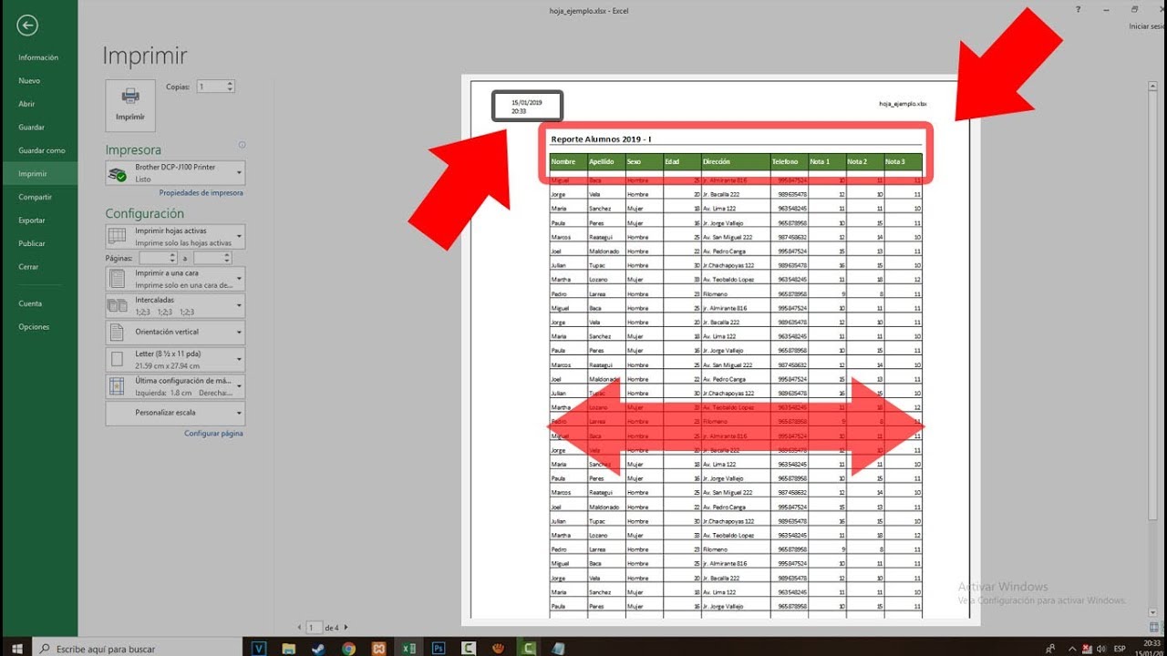 Imprimir A Color Excel Como imprimir correctamente en Excel (Configurar impresión 2019) - YouTube