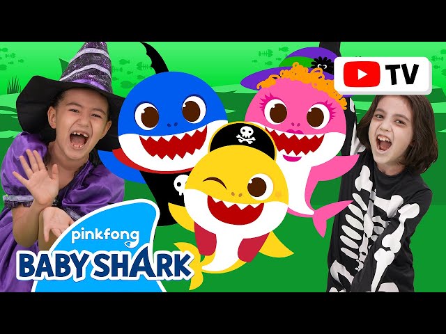 4K] Baby Shark's Halloween Freeze Dance