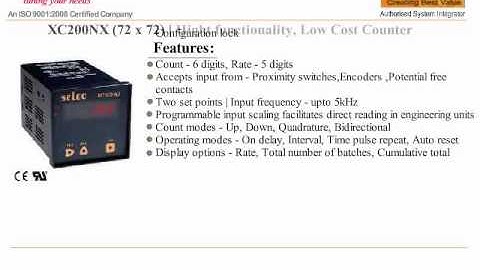 SELEC COUNTER XC200NX COUNTER