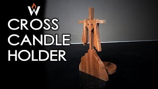 How to make a wood cross candle holder? See how we made it and find out how you can get the pattern or just buy one for yourself 