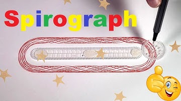 Hand-Spirograph: Discover art with an elongated stencil #shorts #loopart #spirograph