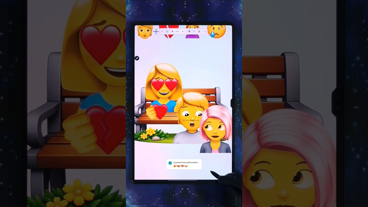 👱💔🙍♀️🥲 emoji mixing #digitalart #emojichallenge #funny #shorts