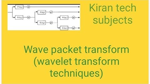 Wave packet transform||wavelet transform techniques