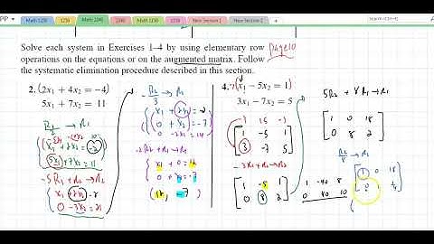 Math 2240 Section 1.1(1) Systems of Linear Equations