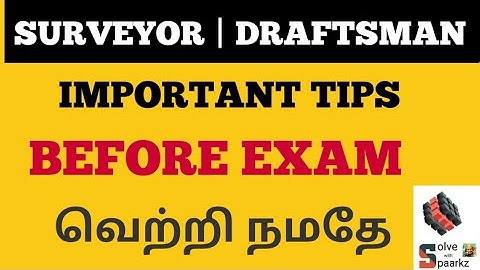 LAST MINUTE TIPS FOR TNPSC FIELD SURVEYOR / DRAUGHTSMAN /DRAFTSMAN| EXAM QUESTION PAPER | ANSWER KEY