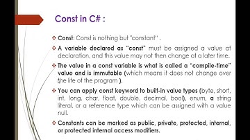 C# Beginner to advanced - Lesson 70 - Const and Readonly keywords demo with live coding example