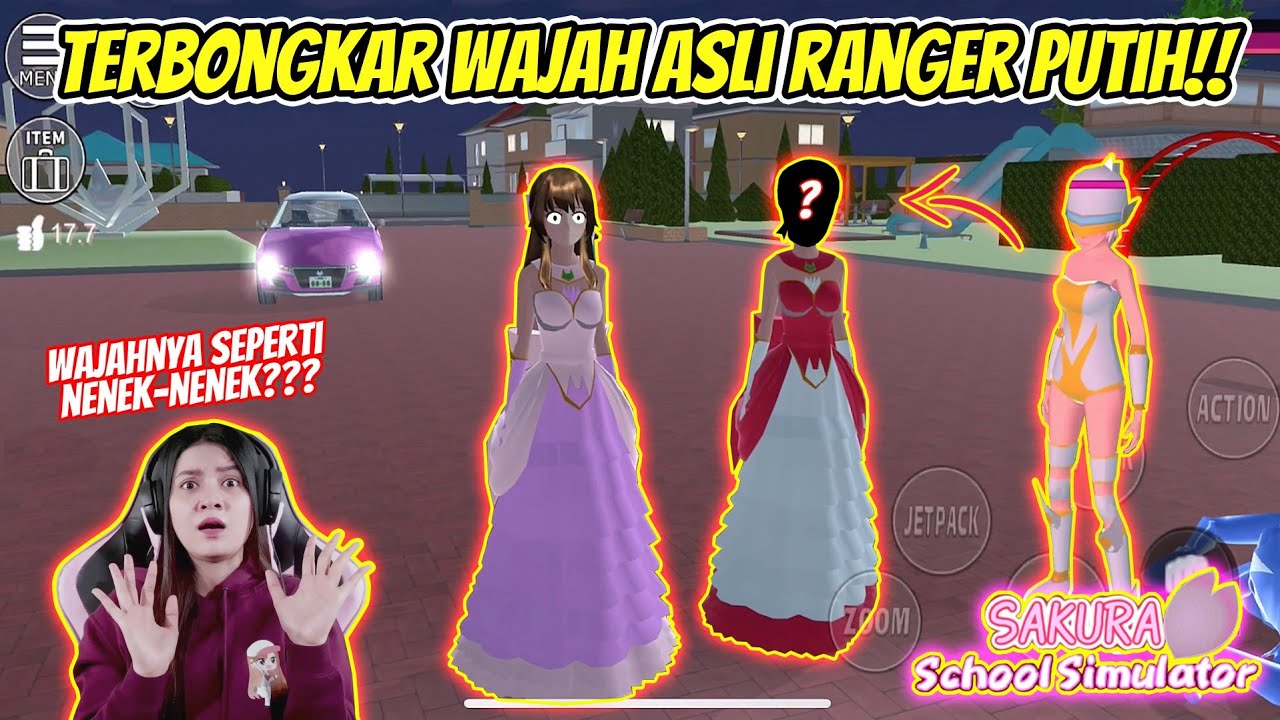 TERBONGKAR WAJAH ASLI RANGER PUTIH!! BIKIN SHOCK!! SAKURA SCHOOL SIMULATOR INDONESIA - PART 89