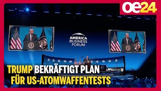 Trump bekräftigt Plan für US-Atomwaffentests