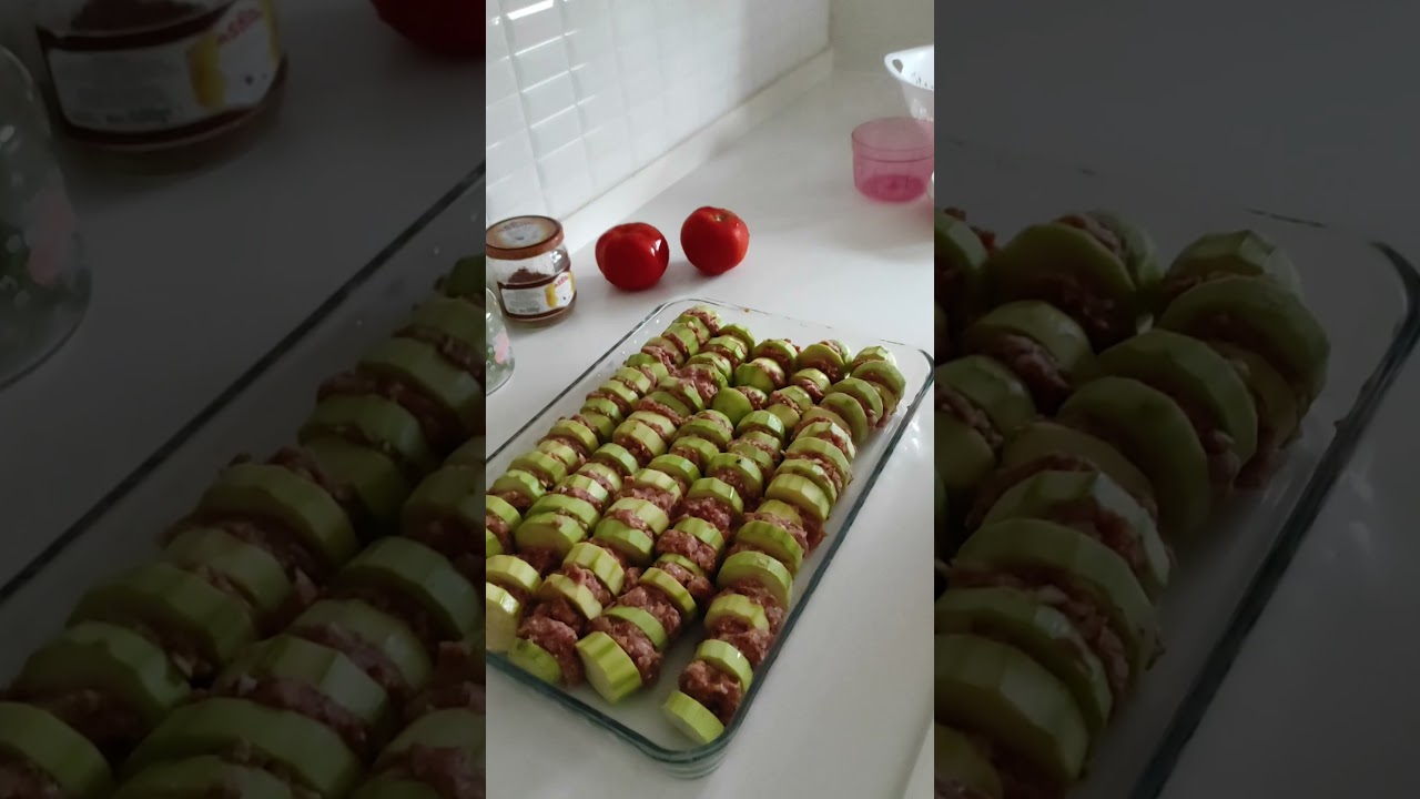 PRATİK KOLAY TEPSİDE KEBAP TADINDA KABAKLI YEMEK