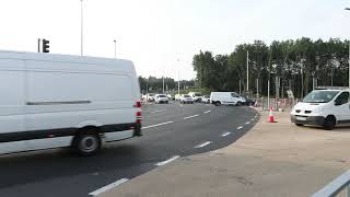 Bird’s eye views as new ‘half hamburger’ roundabout opens for first time