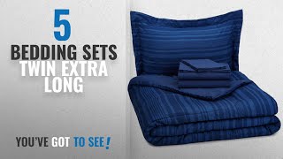 Top 10 Bedding Sets Twin Extra Long [2018]: AmazonBasics 5-Piece Bed-In-A-Bag - Twin/Twin Extra