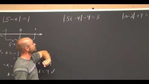 Intermediate Alg Section 1.4 Absolute Value Equations
