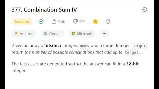 Combination Sum IV | Leetcode Medium | Intuition + Visualization + Code | Interview Question