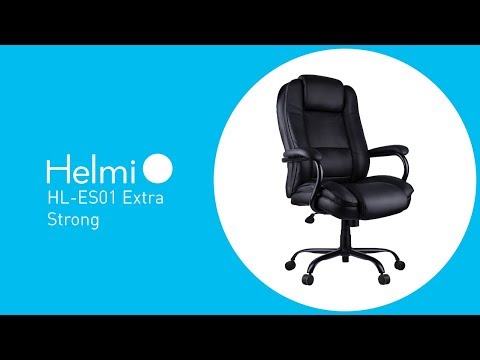 Кресло руководителя Helmi HL-ES01 "Extra Strong" повышенной прочности, экокожа черная, до 200кг