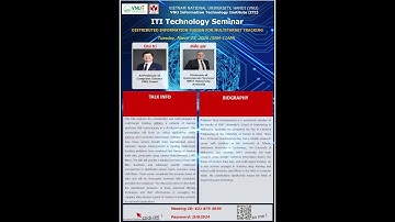 📽️[RECAP]ITI Technology Seminar | Distributed Information Fusion for Multitarget Tracking | VNU&RMIT