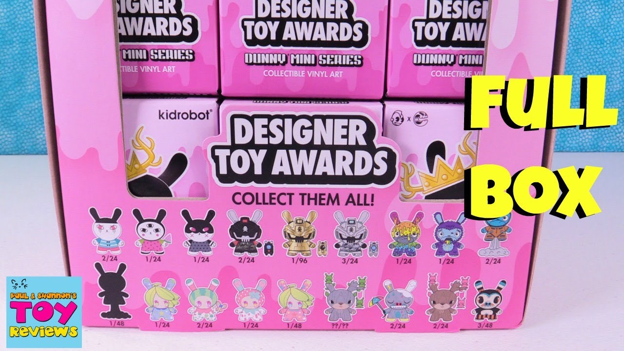 kawaii emoticons Kidrobot Dunny Designer Toy Awards Blind Box Figures Review Unboxing | PSToyReviews