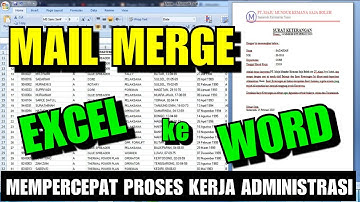 Cara membuat Mail Merge dari Excel ke Word