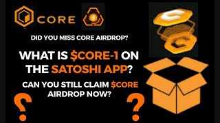 How To Claim $Core Token On Satoshi App | Get $Core As Referral Bonus On Satoshi App | $Core-1