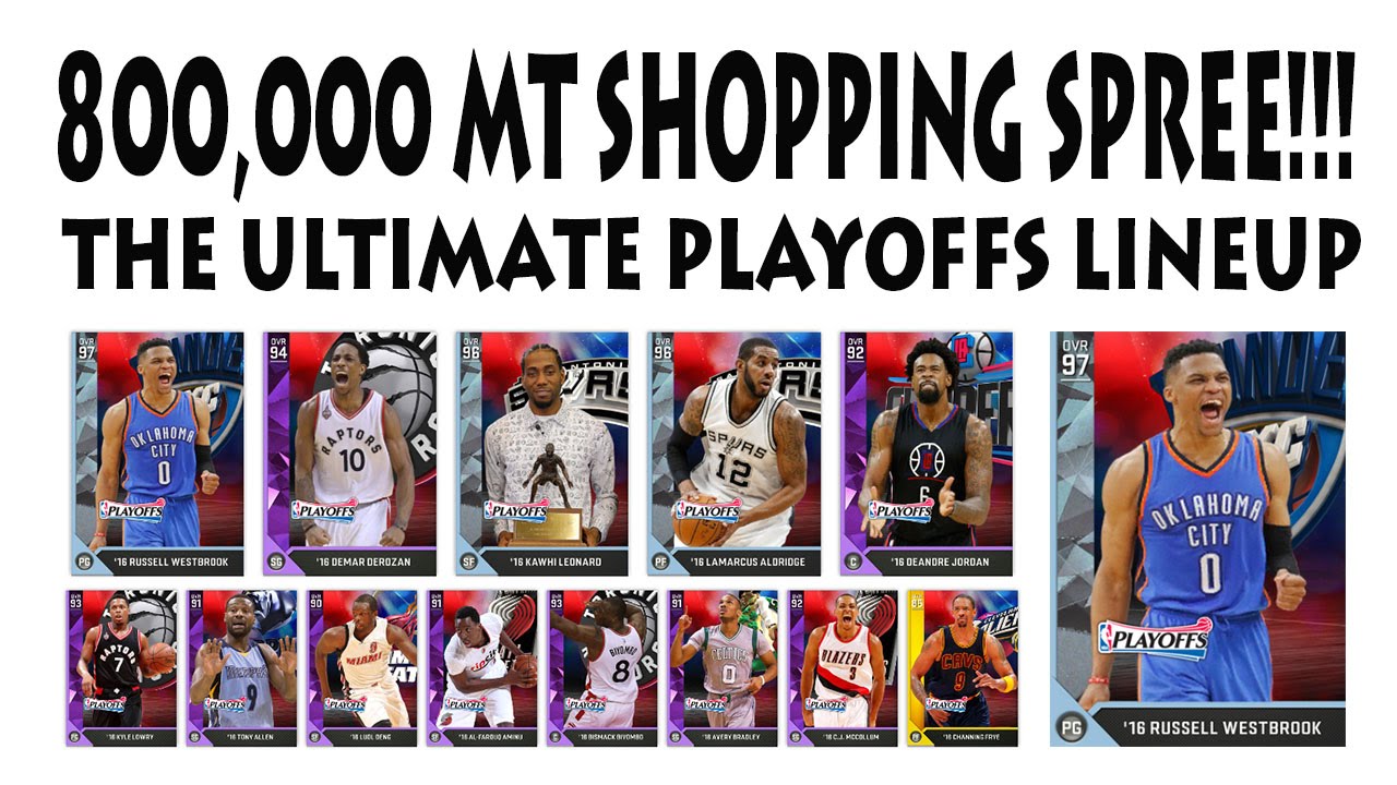 NBA 2K16 - My Team - 800,000 MT Ultimate Playoffs Lineup!!!