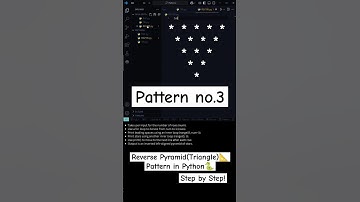 Reverse Pyramid Pattern in Python🐍.[Pattern no.3] #python #code #vscode #pattern #patterninpython