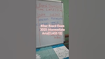 BIHAR BOARD INTERMEDIATE ARTS ROUTINE:EXAM 2025