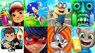 Talking Tom Gold Run vs Subway Surfers vs Sonic Dash Iron Ben vs Pridebot  vs Andronic Gameplay 