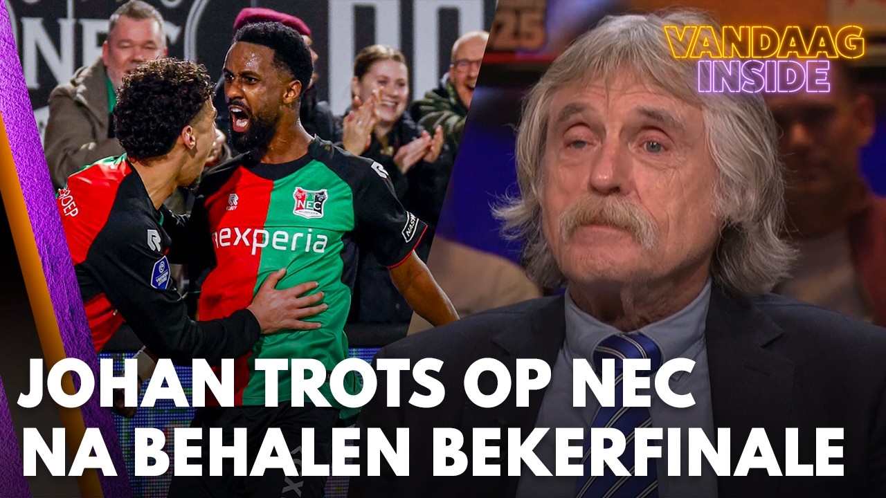 Johan Derksen trots op zijn NEC na behalen bekerfinale: 'Fantastisch!' | VANDAAG INSIDE