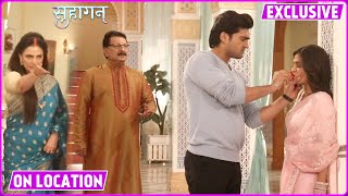 Suhaagan On Location: Bindiya Ko Krish Ne Banaya Bandi, Bindiya Ko Khilayi Mirchi |