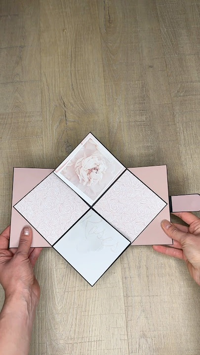 Pop-Up Card with 4 Square Photos #tutorial #popupcard