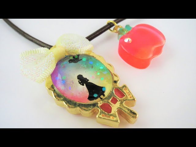 【ＵＶレジン】100均材料で作る・白雪姫のネックレス～　Snow Whites Necklace -UVresin-