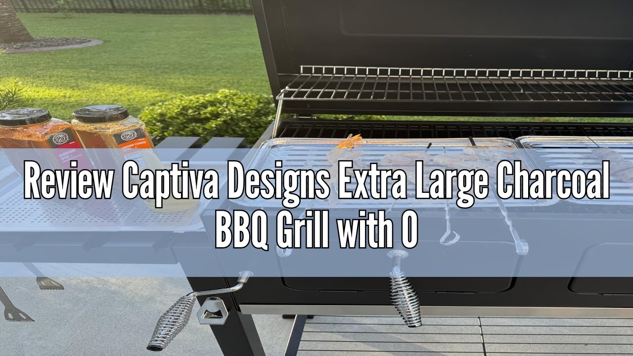Review Captiva Designs Extra Large Charcoal BBQ Grill with Oversize Cooking Area(794 SQIN), Outdoor