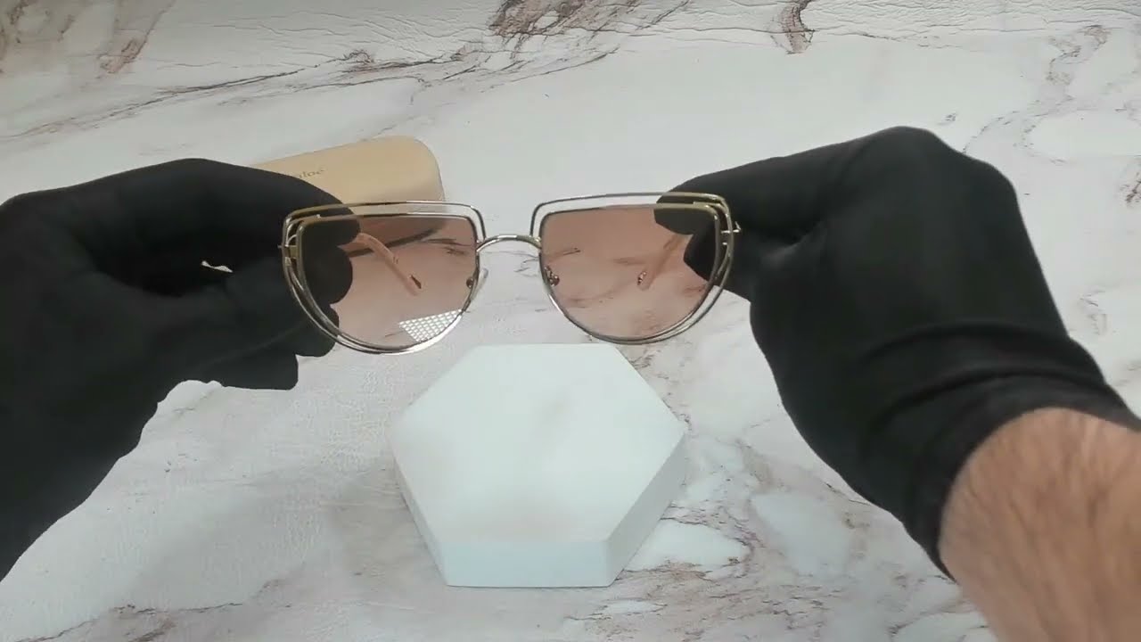 Chloe Sunglasses Women's CE164S 742 Gold 52-18-135 - YouTube
