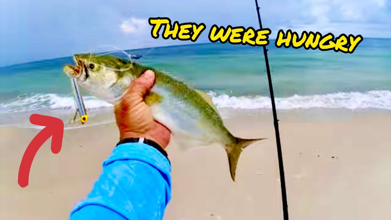 SURF FISHING Hungry Fish After a Storm!!! saltwaterfishing 