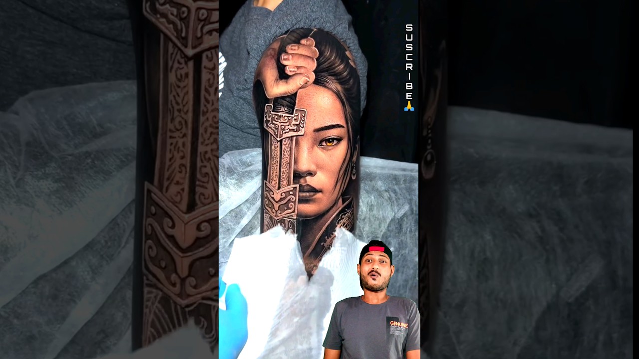 Samurai Girl Tattoo Art 👀💯REACTION|