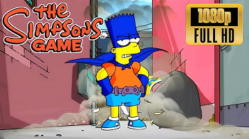 The Simpsons Game Walkthrough Part 2 100%-Bartman Begins | 1080p Hd (PSP)