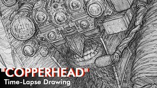 COPPERHEAD (Time-Lapse Drawing + Industrial Audio Assault)