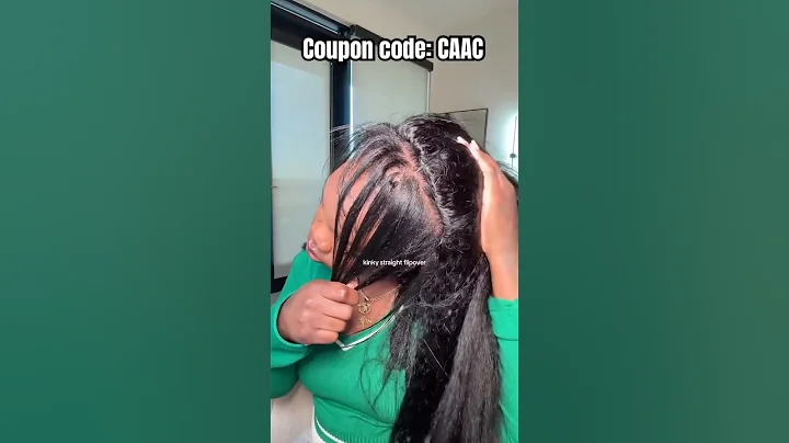 Invisible Hairline💚Natural Kinky Straight Half Wig Install | Flip Over Method Ft.#ulahair