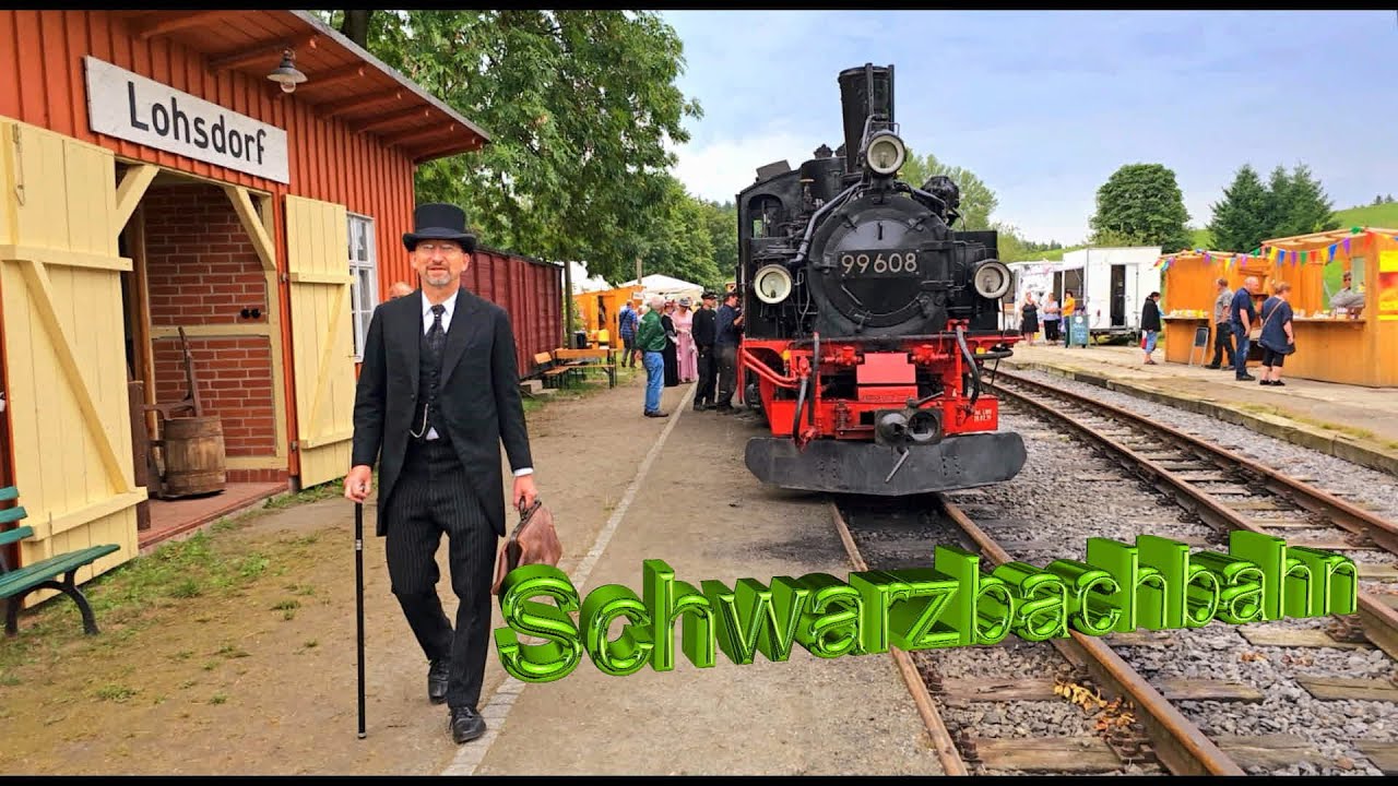 Schwarzbachbahn I Dampfzugfahrt I Bahnhofsfest Lohsdorf I Sächsische Schweiz I August 2023