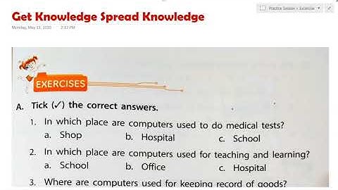 USES OF COMPUTER  IT MATRIX CH-2 PART-2 CLASS-1